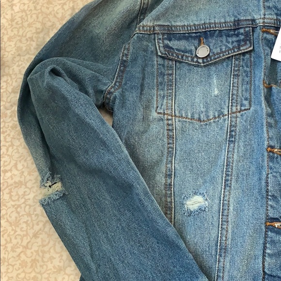 Black Label Distressed Denim/Jean’s Jacket w/ Tags - Picture 4 of 6